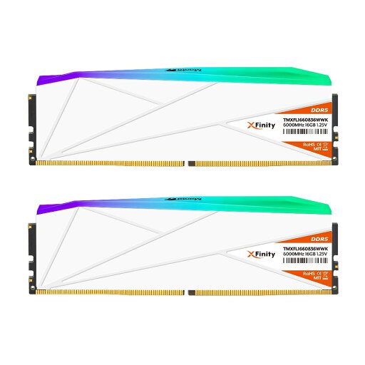 V-Color XFinity RGB Series PC5-48000 / DDR5 6000 Mhz メモリモジュール 16GB × 2枚組 TMXFL1660836WWK V-Color XFinity RGB Series PC5-48000 / DDR5 6000 Mhz メモリモジュール 16GB × 2枚組 TMXFL1660836WWK