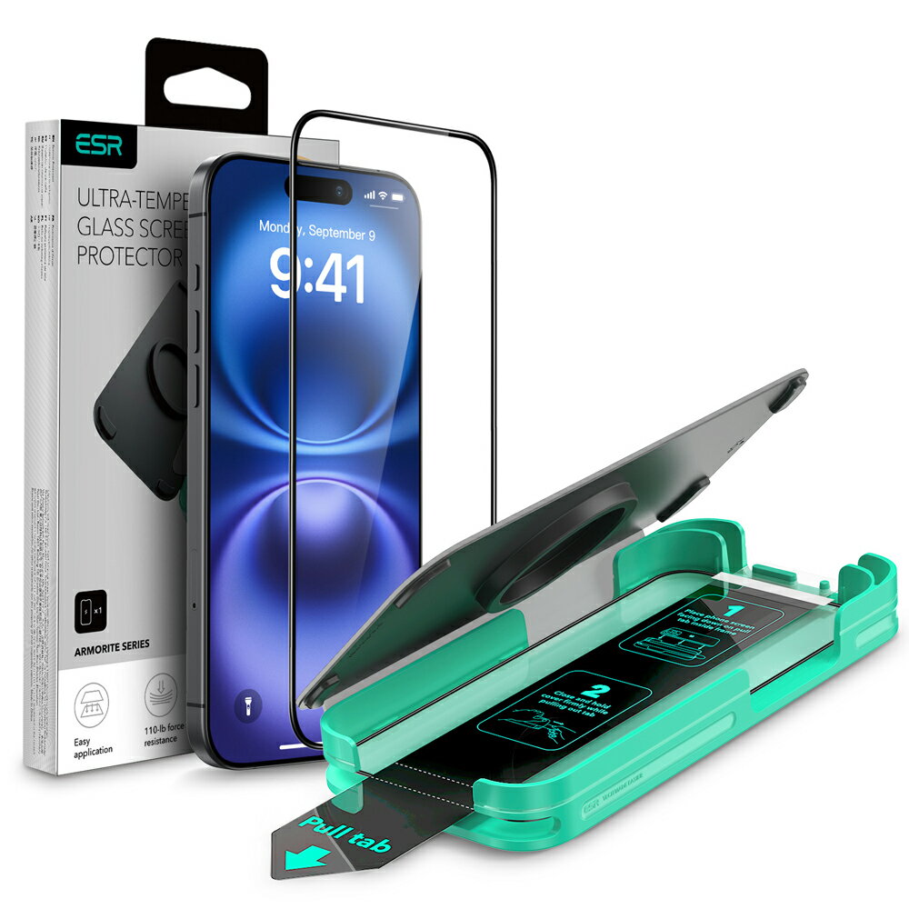 ESR iPhone 16 Plus/15 Plus用 液晶保護フィルム Armorite Screen Protector ESR670