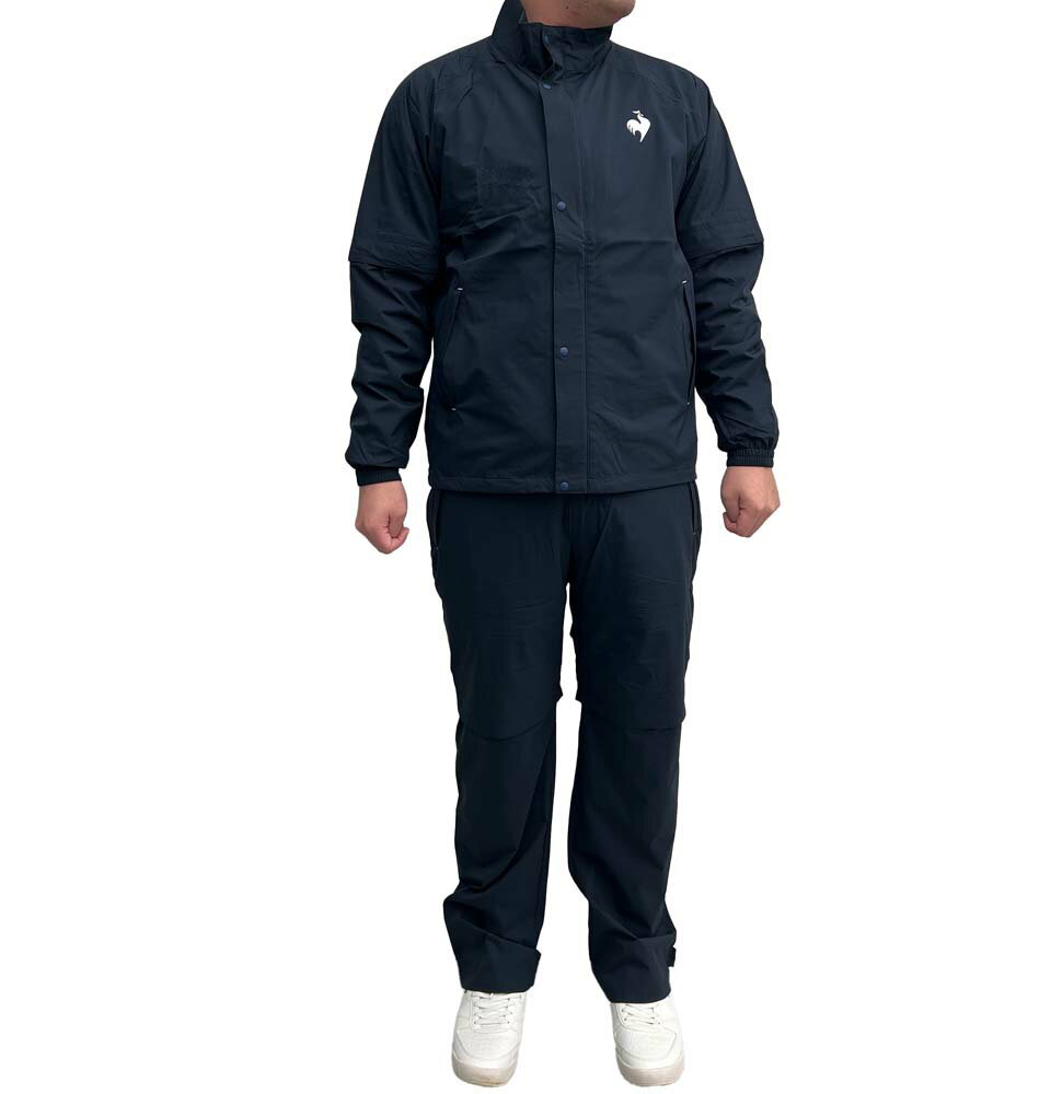 ルコック レインウェア 透湿 耐水 ストレッチ 上下セット(ネイビー・サイズ：LL) QGMXJH10W-NV-LL le coq sportif GOLF