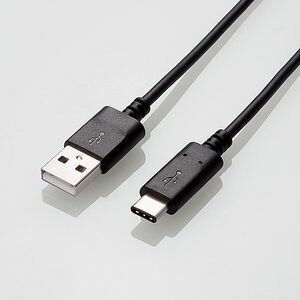 エレコム 充電/転送対応 USB2.0ケーブル(A to TypeC) 4.0m 3A ブラック U2C-AC40NBK