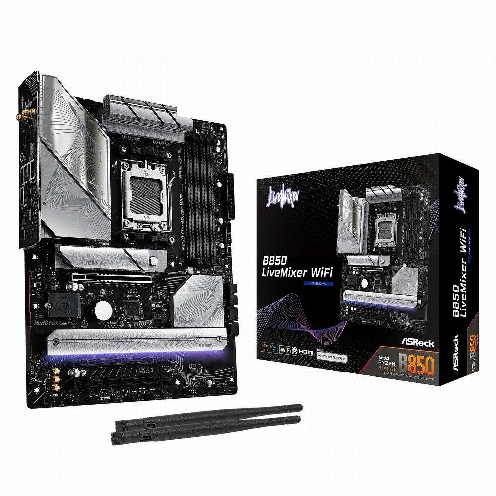 ASRock|アスロック ASRock B850 LiveMixer WiFi マザーボード B850LIVEMIXERWIFI