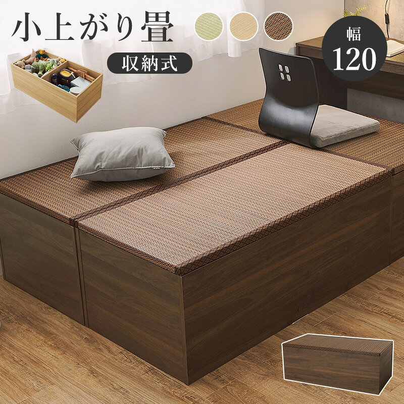 HAGIHARA(萩原) 畳付き収納スツール ハイタイプ (幅120×奥行60×高さ45cm) ブラウン RUD-1159BR [RUD1159BR]