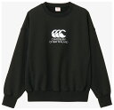 CCC-RA44609-19-M カンタベリー ユニセックス ヘビースウェットシャツ(ブラック・サイズ:M) CANTERBURY