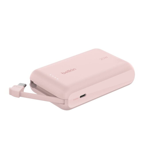 BELKIN BoostCharge 20W ケーブル内蔵 モバイルバッテリー10000mAh(ピンク) BPB021FQPK BELKIN BoostCharge 20W ケーブル内蔵 モバイルバッテリー10000mAh(ピンク) BPB021FQPK