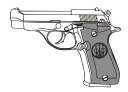 マルシン工業 組立キット M84 シルバーABS プラグリップ仕様 モデルガン