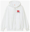 CCC-RA44610-10-M カンタベリー ユニセックス ヘビースウェットジップフーディ(ホワイト・サイズ:M) CANTERBURY