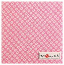 NBK ちりめんカットクロス 23×33cm(友禅・鹿子柄×桃色) Y020-08