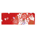 GH38-01 NBK ちりめんカットクロス 23×33cm(金彩・うさぎ柄×赤)