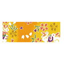 GH38-04 NBK ちりめんカットクロス 23×33cm(金彩・うさぎ柄×黄色)
