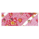 NBK ちりめんカットクロス 23×33cm(金彩・花柄×桃色) GMK32-02