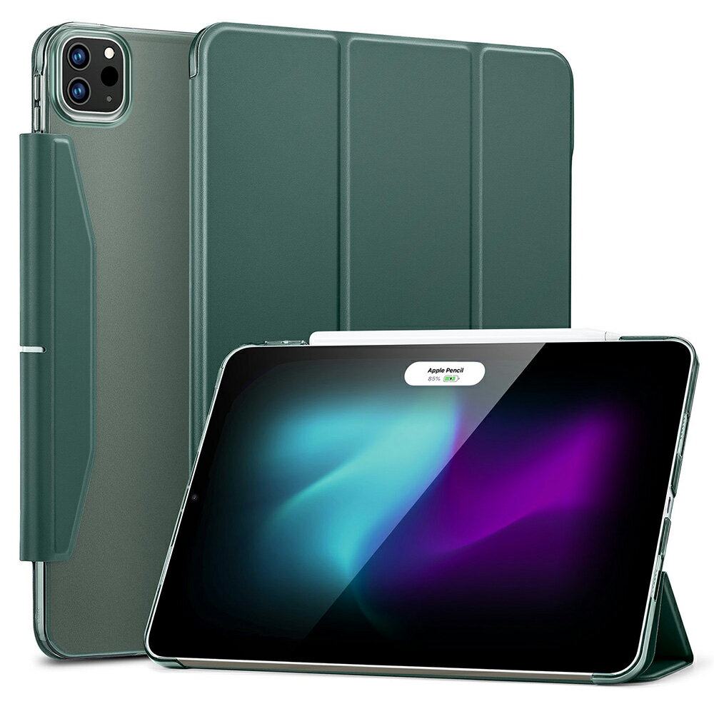 ESR iPad Pro 11インチ（M4/2024）用 三つ折りケース Ascend Trifold iPad Pro 11 M4 - Forest Green（フォレストグリーン） ESR543