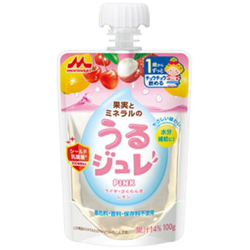 ベビー飲料 果実とミネラルのうるジュレ PINK 100g (1歳から) 森永乳業 ウルジユレPINK 100G ベビー飲料 果実とミネラルのうるジュレ PINK 100g (1歳から) 森永乳業 ウルジユレPINK 100G