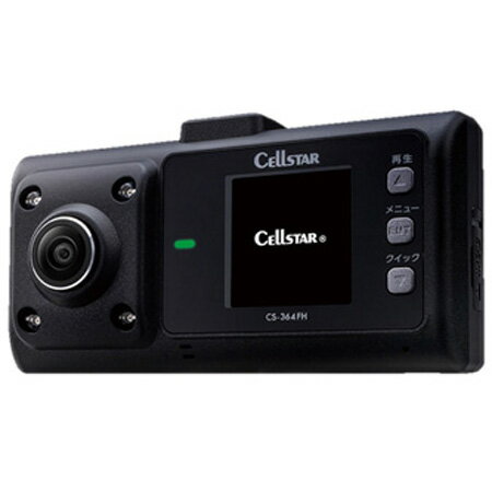セルスター 360°2カメラ 録画 ディスプレイ搭載ドライブレコーダー CS-364FH Cells ...