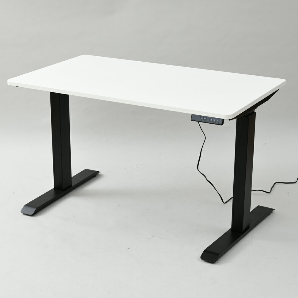 YAMAZEN 電動昇降デスク 幅120cm (ホワイト/マッドブラック)[他商品と同時購入不可] ELD-1270-WHMBK 山..