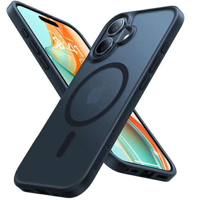 TORRAS（トラス） iPhone16用 複合素材PC+TPUケース Guardian-Mag（ブラック） X00FX2083