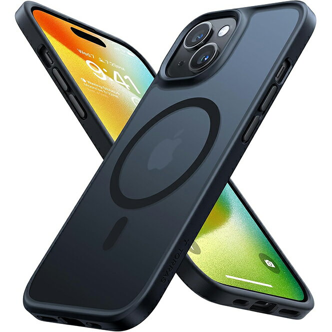 TORRAS（トラス） iPhone15用 複合素材PC+TPUケース Guardian-Mag（ブラック） X00FX2094