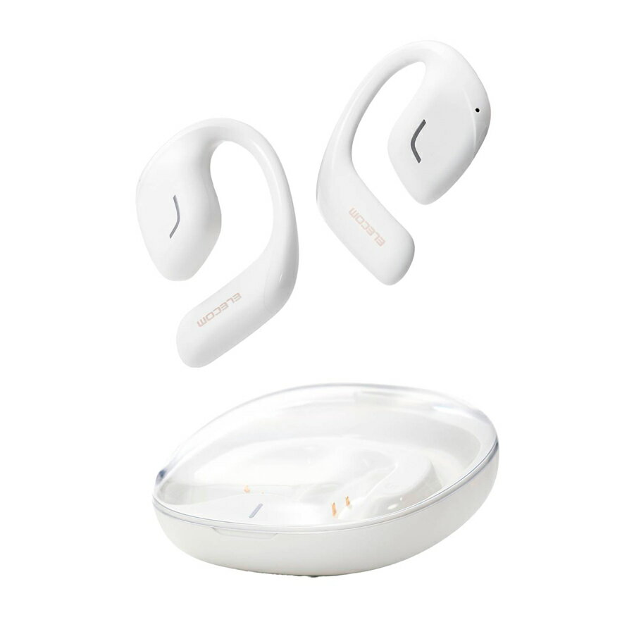 エレコム 完全ワイヤレスBluetooth対応　オープンイヤー型イヤホン（スノーホワイト） LBT-OWS01WH ELECOM