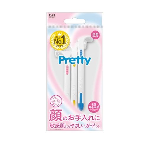 プリティー フェイス T型 3本入 貝印 カイジルシ プリテイーフレッシュ T プリティー フェイス T型 3本入 貝印 カイジルシ プリテイーフレッシュ T