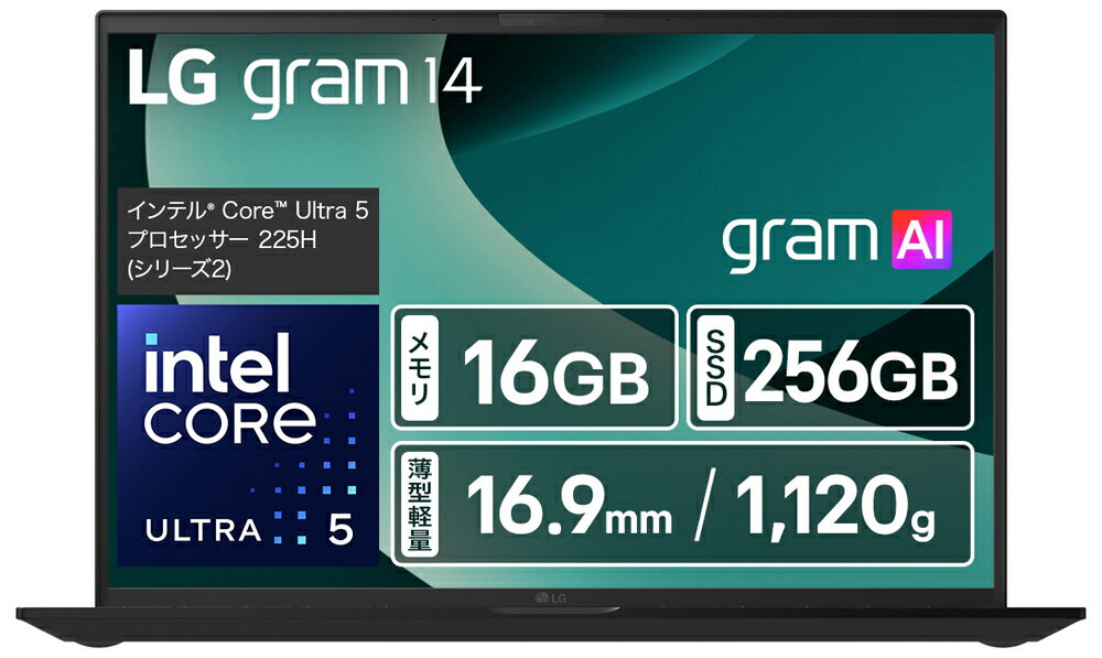LG���쥯�ȥ��˥����å��른�� [�Ρ��ȥѥ����� 14����IPS�վ���WUXGA(1920��1200)/1120g/Core Ultra 5 255H/���� 16GB/SSD 256GB/DCI-P3 99��/��ǧ��/Windows 11 Home] gram 14Z90T-GA52J