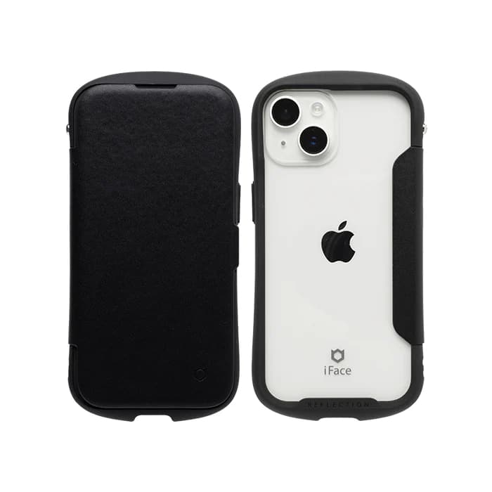 Hamee iPhone 15/14/13用 ダイアリーケース iFACE REFLECTION ダイアリー（ブラッ...