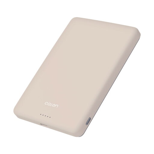 ラスタバナナ Type-C 1ポート 薄型マグネット付 ワイヤレス モバイルバッテリー 5000mAh CALON(トープ) RLI050WCC15W01TA ラスタバナナ Type-C 1ポート 薄型マグネット付 ワイヤレス モバイルバッテリー 5000mAh CALON(トープ) RLI050WCC15W01TA