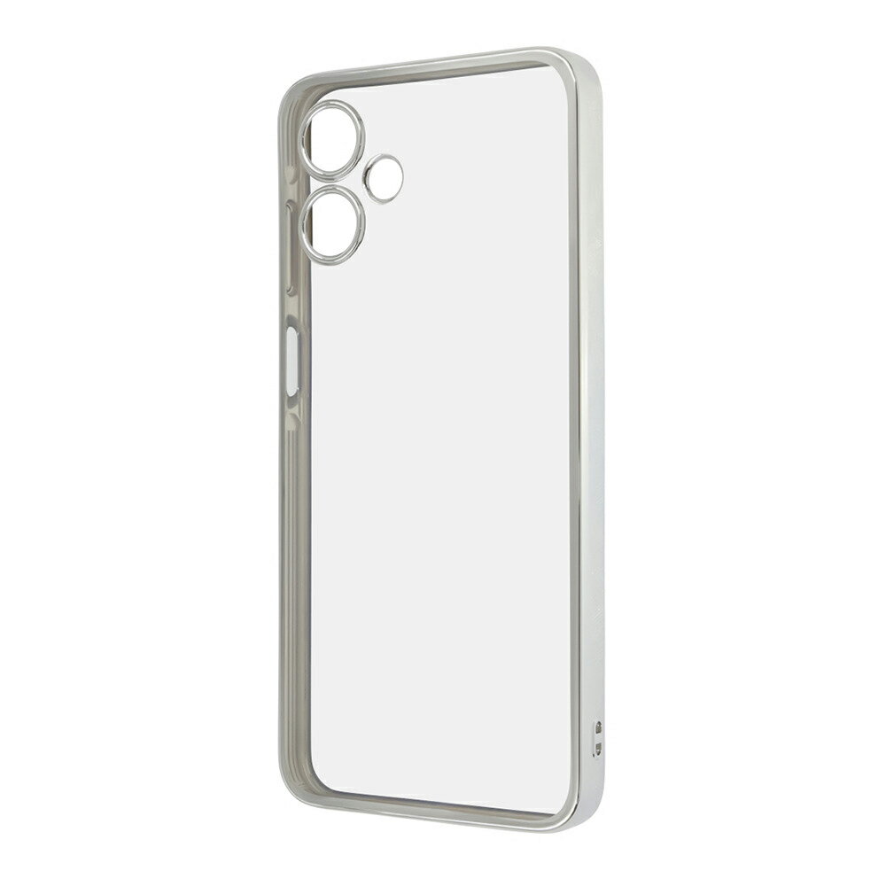 レイアウト Galaxy A25 5G用 TPUソフトケース 精密設計 カメラ保護 衝撃吸収 バンパー メタリック Like standard（シルバー） RT-GA25PFC2/SVM