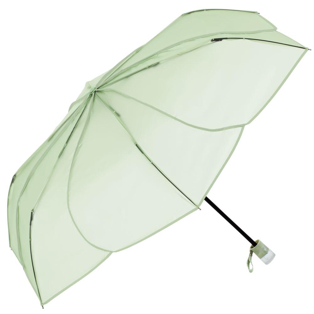 because(ビコーズ) 折りたたみ傘 クリアアンブレラ（グリーン） BEMINICLEAR-1A-2B [BEMINICLEAR1A2B]