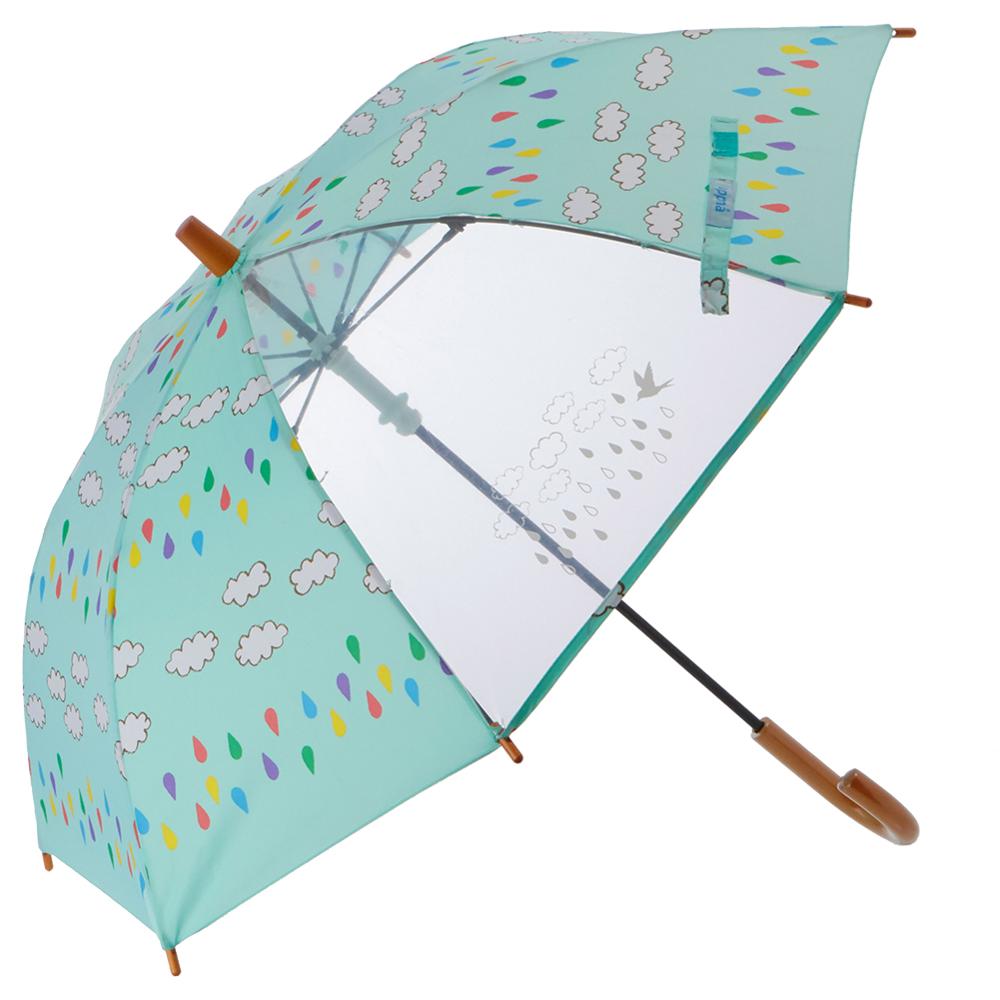 ATTAIN キッズ長傘 男児 45cm（1318.レインドロップ緑） AT13161318-1A-2D [AT131613181A2D]
