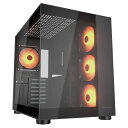 COUGAR|クーガー デュアルチャンバー設計ピラーレスデザインPCケース ミドルタワーケース FV150 RGB(ブラック) CGR-5KA1B-RGB