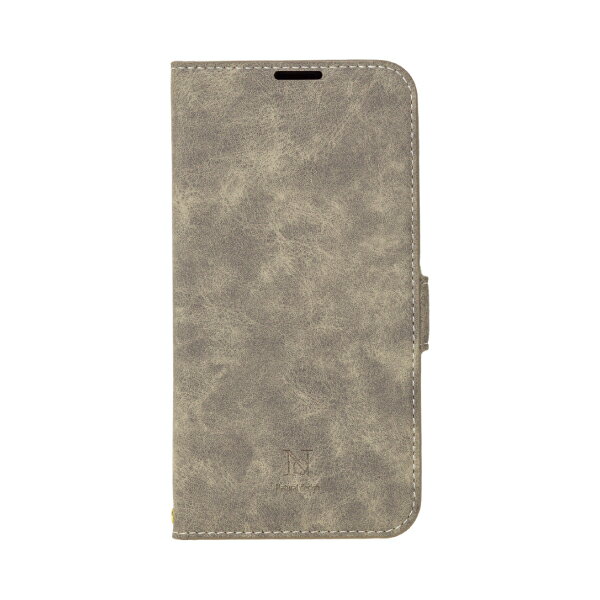 NATURALdesign iPhone16e用 手帳型ケース STYLE NATURAL(グレー) IP24SP-VS01