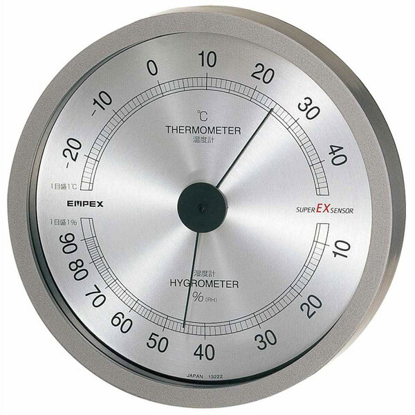 EX-2727 エンペックス スーパーEX高品質温・湿度計（メタリックグレー） EMPEX [EX2727]