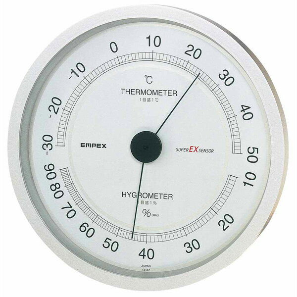 EX2747 エンペックス スーパーEX高品質温・湿度計（シャインシルバー） EMPEX [EX2747]