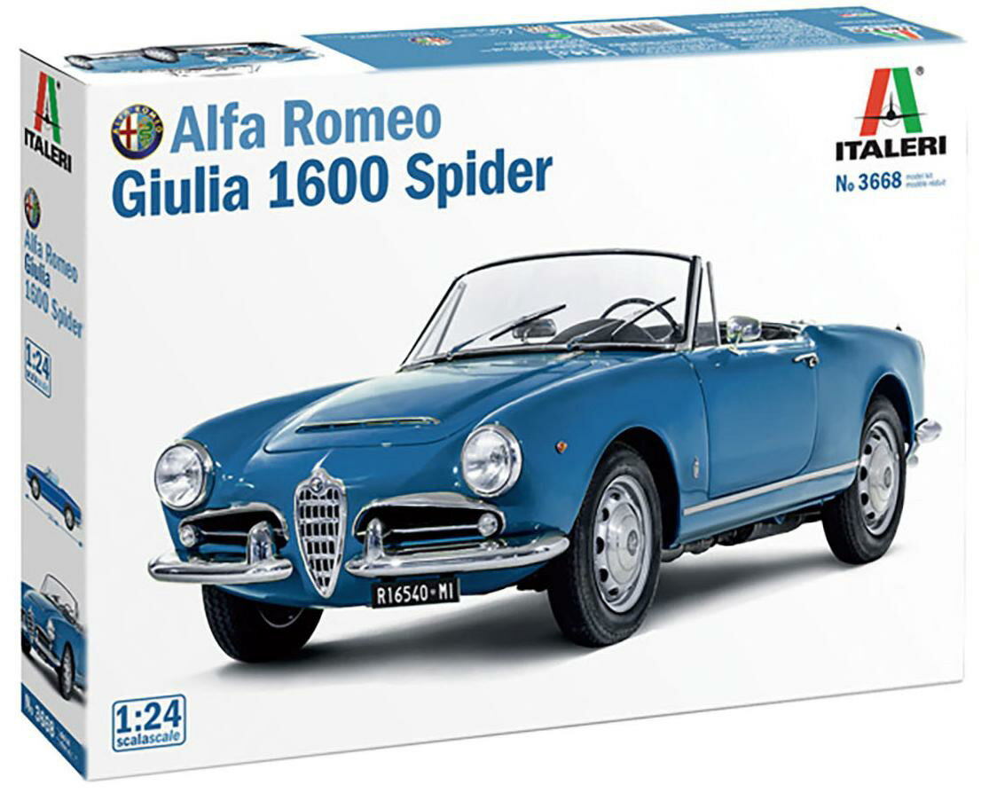 イタレリ 【再生産】1/24 アルファロメオ ジュリア 1600 スパイダー(日本語説明書付属)【IT3668JP】 プラモデル