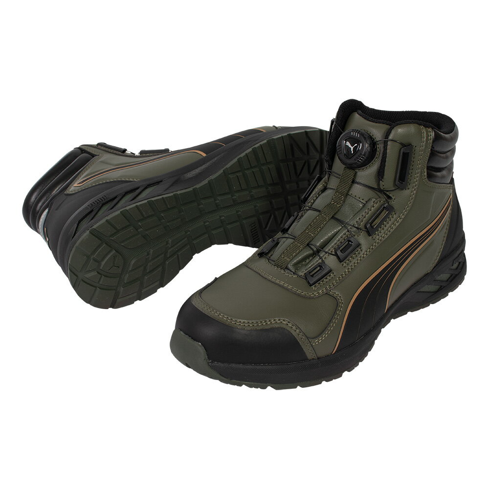 プーマ JAPAN ATHLETIC RIDER 2.0 DISC MID オリーブ 26.5cm JSAA規格 A種 63.362.0-OLI-26.5 PUMA SAFETY(4.0)