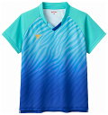 TSP-512502-5000-3XL ヴィクタス レディース 卓球 ゲームシャツ V-LGS502(ブルー・サイズ:3XL) VICTAS