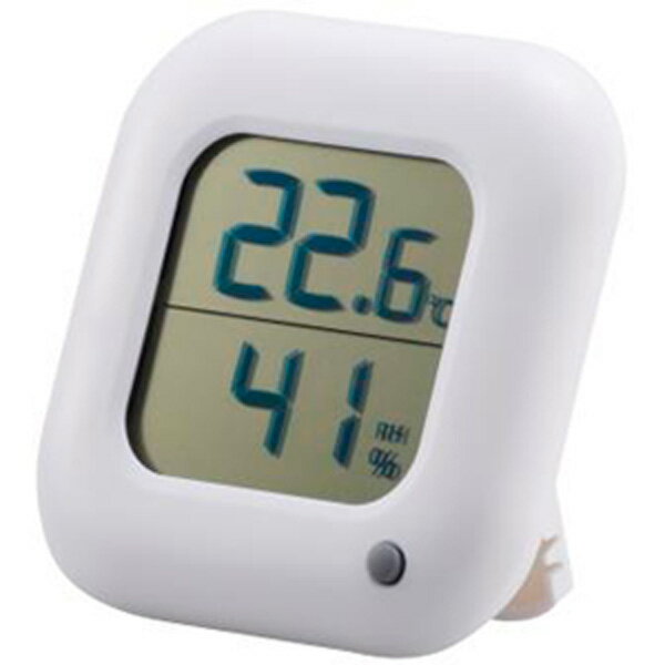 オーム電機 OHM デジタル温湿度計 ホワイト インフルエンザ 熱中症対策 温度計 湿度計_TEM-100-W 08-0062