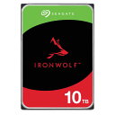 Seagate|シーゲイト IronWolf(NAS向けモデル) 3.5インチ 内蔵ハードディスク 10TB SATA6Gb/s キャッシュ256MB 7200RPM CMR データ復旧サービス3年 ST10000VN000