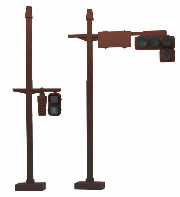 フジミ 【再生産】1/24 ガレージ＆ツールシリーズ No.35 EX-1 交通信号機（車両用/歩行者用/ブラウンカラー）セット【GT-35 EX-1】 プラモデル