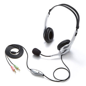 サンワサプライ マルチメディアPCヘッドセット(両耳オーバーヘッドタイプ/シルバー) MM-HS507NCN サンワサプライ マルチメディアPCヘッドセット(両耳オーバーヘッドタイプ/シルバー) MM-HS507NCN