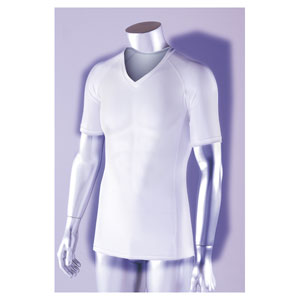 ボディタフネス BT冷感 パワーストレッチ 半袖Vネックシャツ(ホワイト・LL) JW-622-WHT-LL BODY TOUGHNESS おたふく手袋