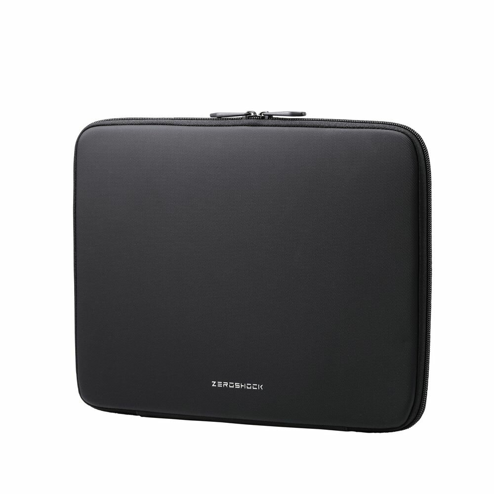エレコム パソコンケース 13.3インチ PCバッグ 衝撃吸収 コンパクト スリム【〜13.3インチ MacBook Chromebook Lenovo など 内寸サイズまでの ノートパソコン 収納可】ダブルファスナー ZEROSHOCK（ブラック） ZSB-IBTHL13BK