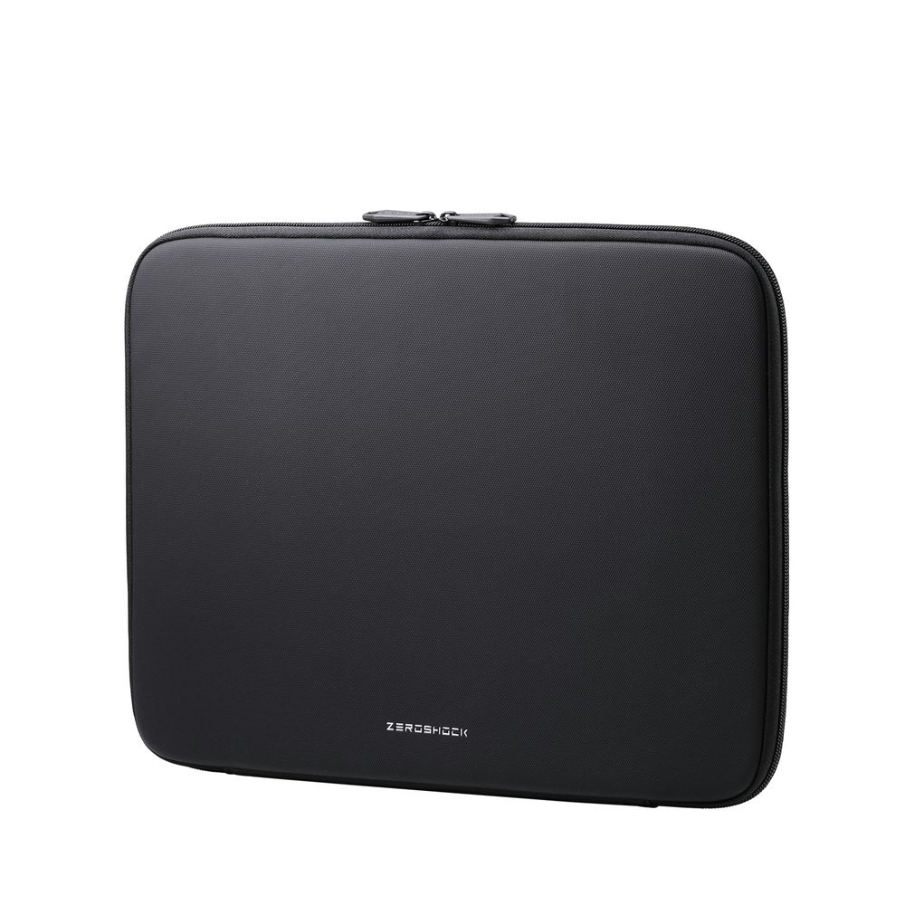 エレコム パソコンケース 15.6インチ PCバッグ 衝撃吸収 コンパクト スリム【〜15.6インチ MacBook Chromebook Lenovo など 内寸サイズまでの ノートパソコン 収納可】ダブルファスナー ZEROSHOCK（ブラック） ZSB-IBTHL15BK