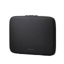 エレコム パソコンケース 11インチ PCバッグ 衝撃吸収 コンパクト スリム【〜11.6インチ MacBook Chromebook Lenovo など 内寸サイズまでの ノートパソコン 収納可】ダブルファスナー 撥水加工 ZEROSHOCK(ブラック) ZSB-IBTHP11BK(2)