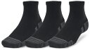 DOM-1379510-001-MD アンダーアーマー UAパフォーマンステック クオーター ソックス 3足セット(Black/Black/Jet Gray・サイズ:MD) UNDER ARMOUR(4)