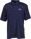 DOM-1378677-423-SM アンダーアーマー UAプレーオフ3.0 プリント ポロ(Midnight Navy/Steel・サイズ:SM) UNDER ARMOUR(4)