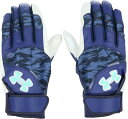 DOM-6001006-410-XL アンダーアーマー UAアンディナイアブル プロ バッティンググローブ(Midnight Navy/Comet Green・...