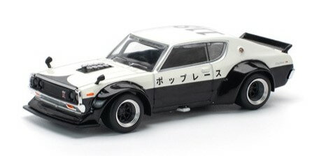 POP RACE 1/64 スカイライン GT-R V8 ドリフト (ケンメリ) - NPA スタイル【PR640252】 ミニカー