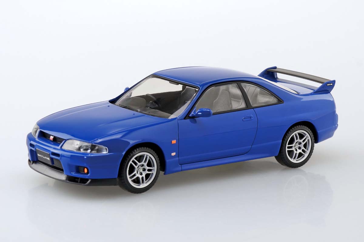 アオシマ 1/32 楽プラ スナップキット No.21-BE ニッサン R33スカイラインGT-R(ブルー）【00360】 プラモデル(3)