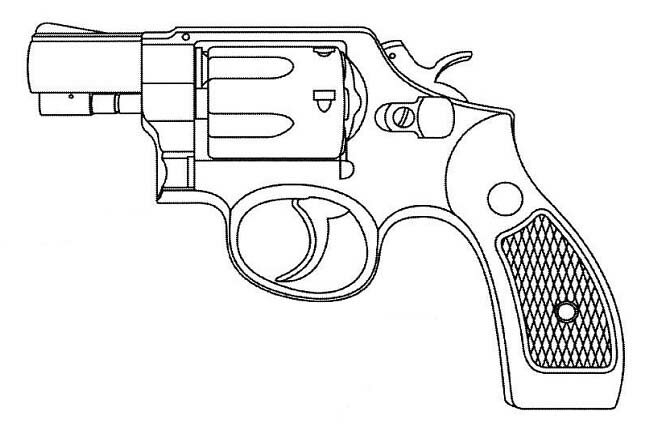 マルシン工業 6mmBB Xカート式ガスリボルバー S＆W M10 2インチ -Snub Nose Model- WディープブラックABS ハーフチェッカー木製グリップ仕様【対象年令 18才以上用】 エアガン