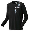 YO-16807-007-S ヨネックス ユニセックス ロングスリーブTシャツ(ブラック・サイズ:S) YONEX